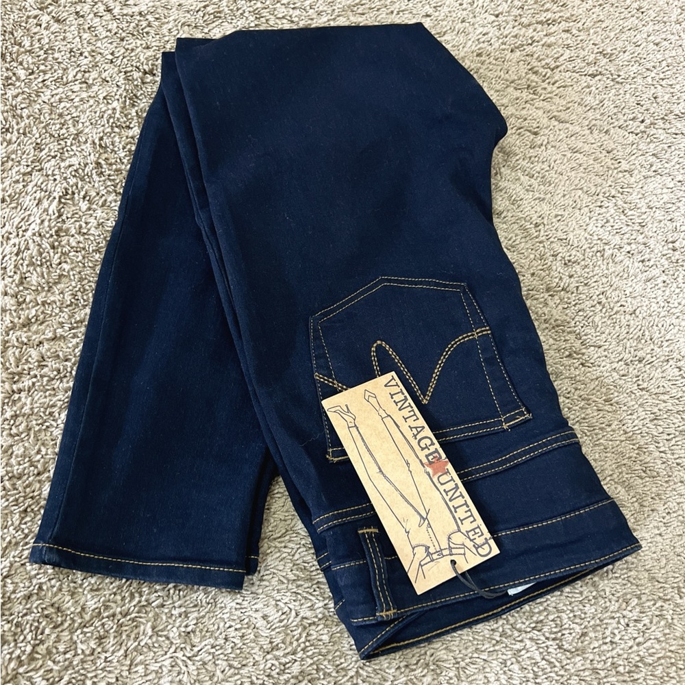 Women dark blue jeans